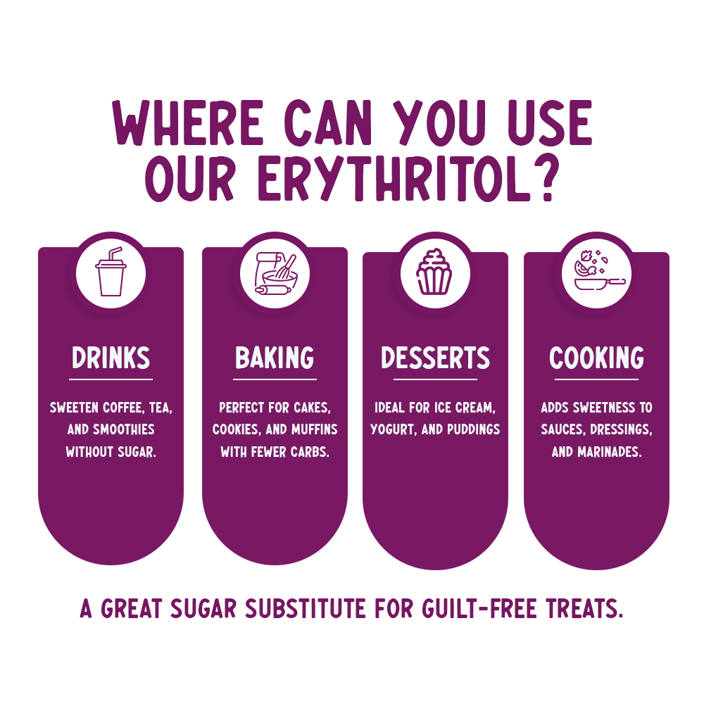 Pure Erythritol Powder & Granules Sweetener