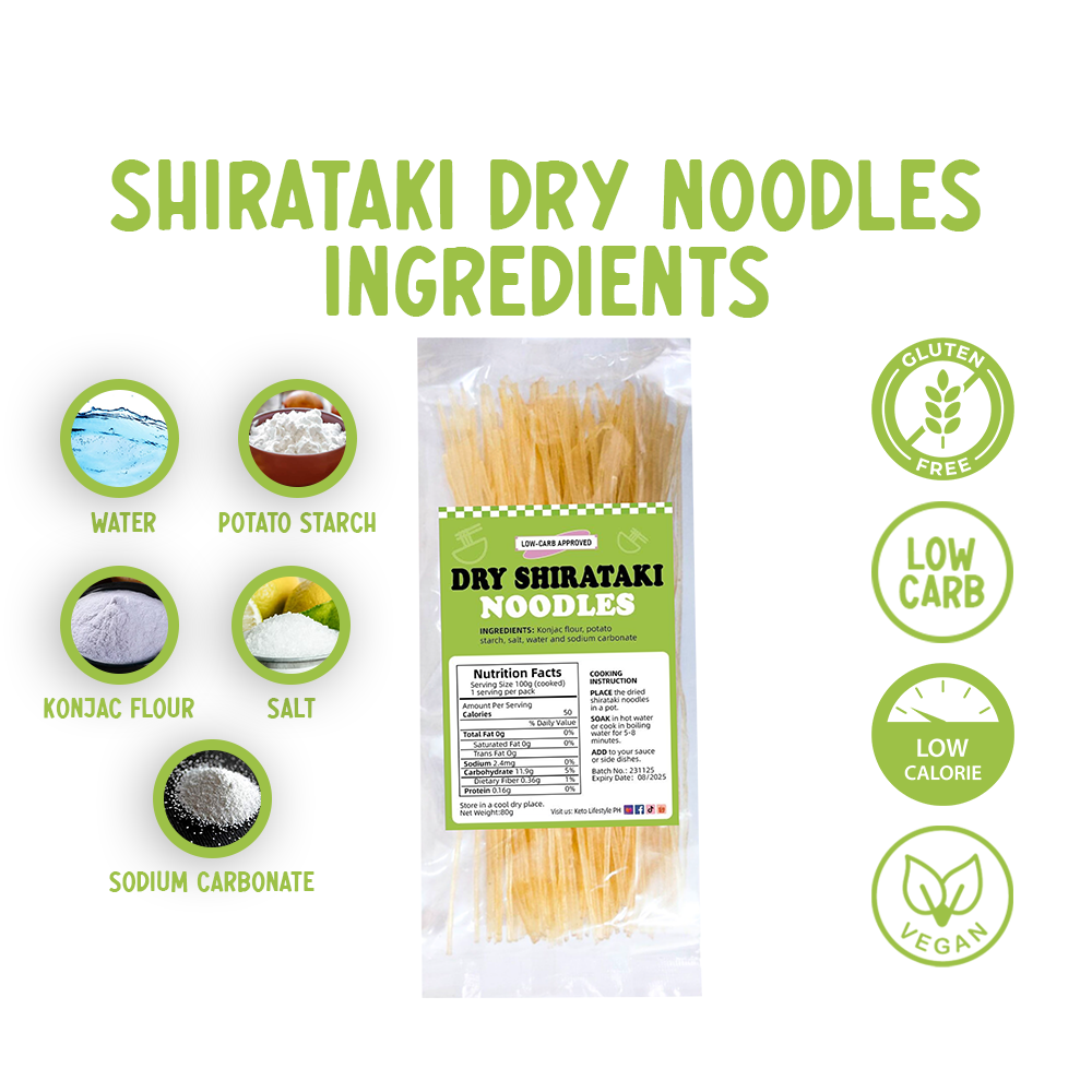 Dry Shirataki Noodles (80g) (Konjac)