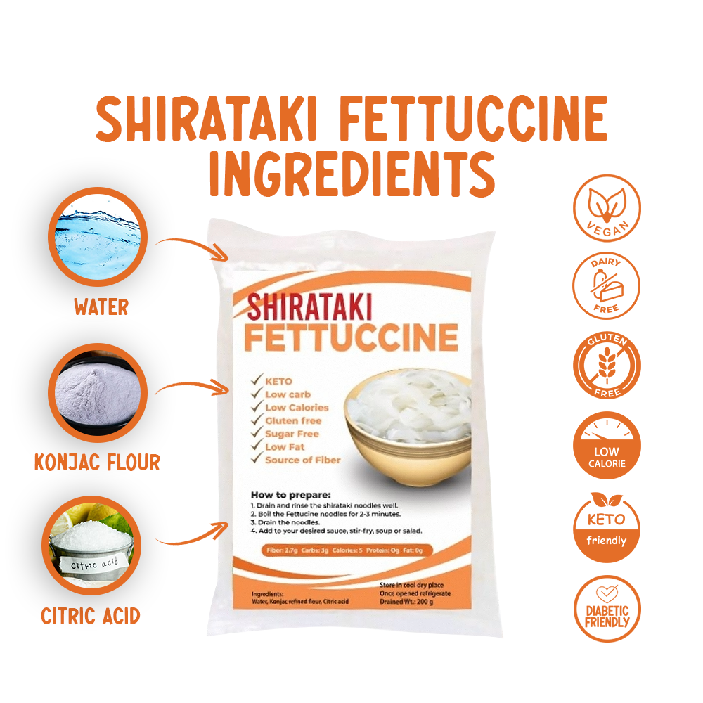 Shirataki Fettucine 200g (Konjac)