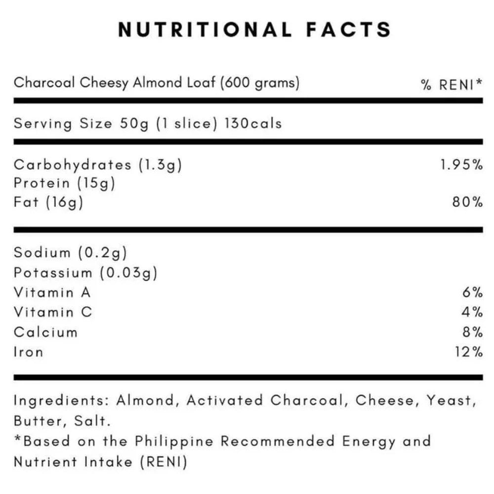 Charcoal Almond Bread 600g