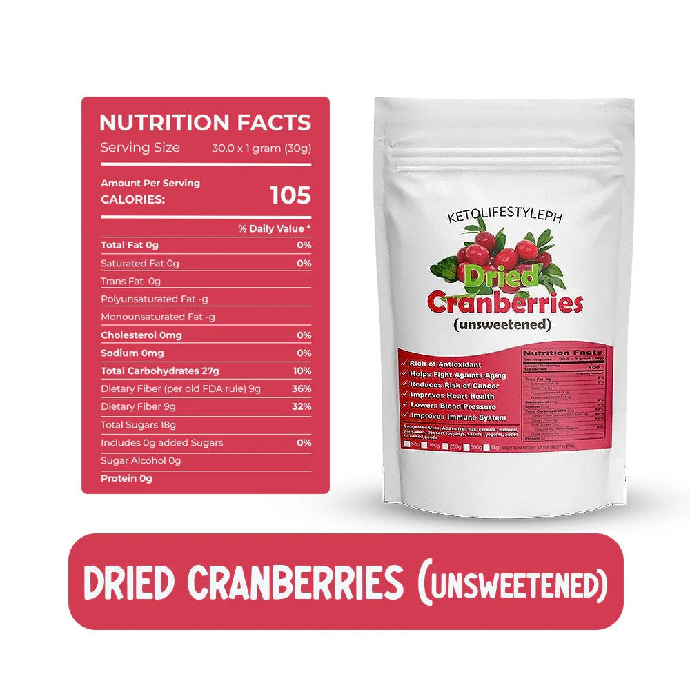 Dried Cranberries (Unsweetened)