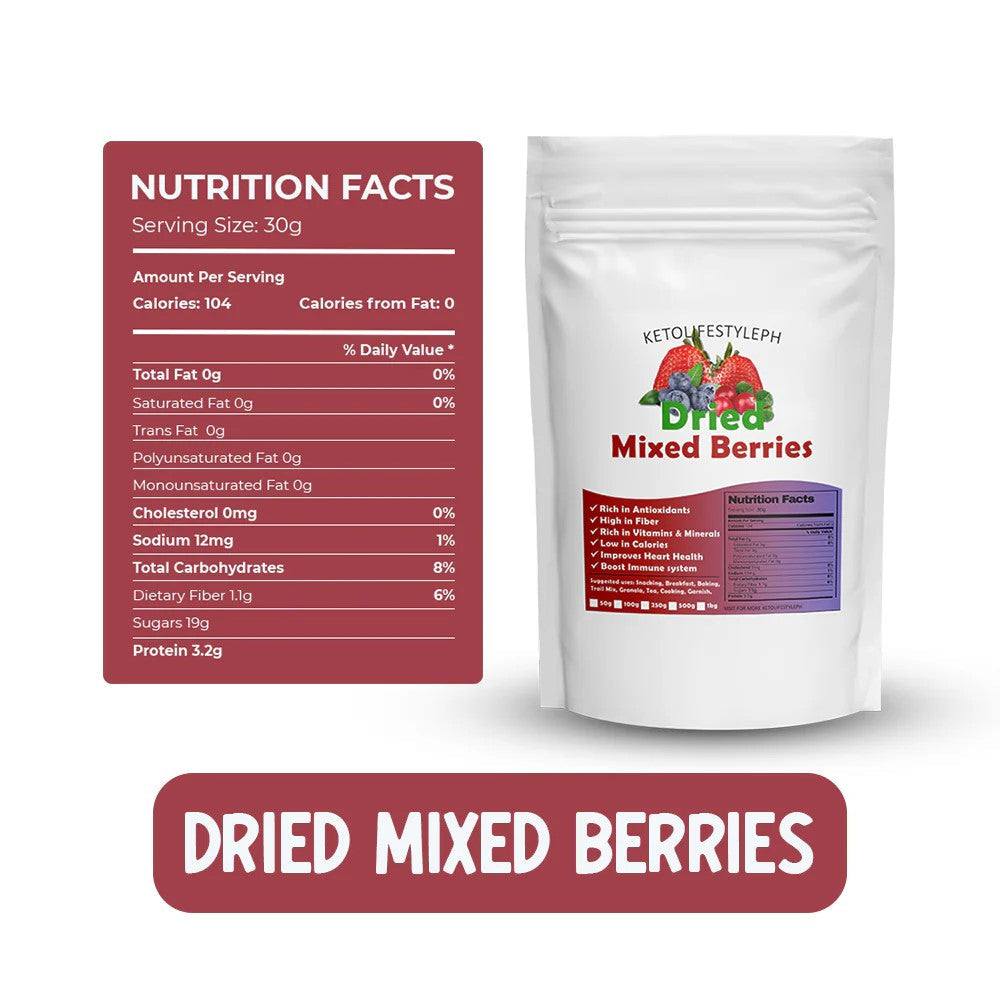 Dried Mixed Berries (Strawberries/Blueberries/Cranberries)