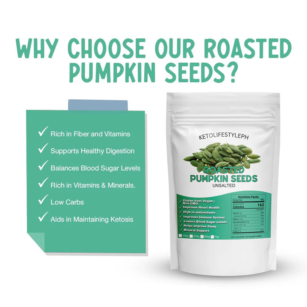 Roasted Pumpkin Seeds (Unsalted)