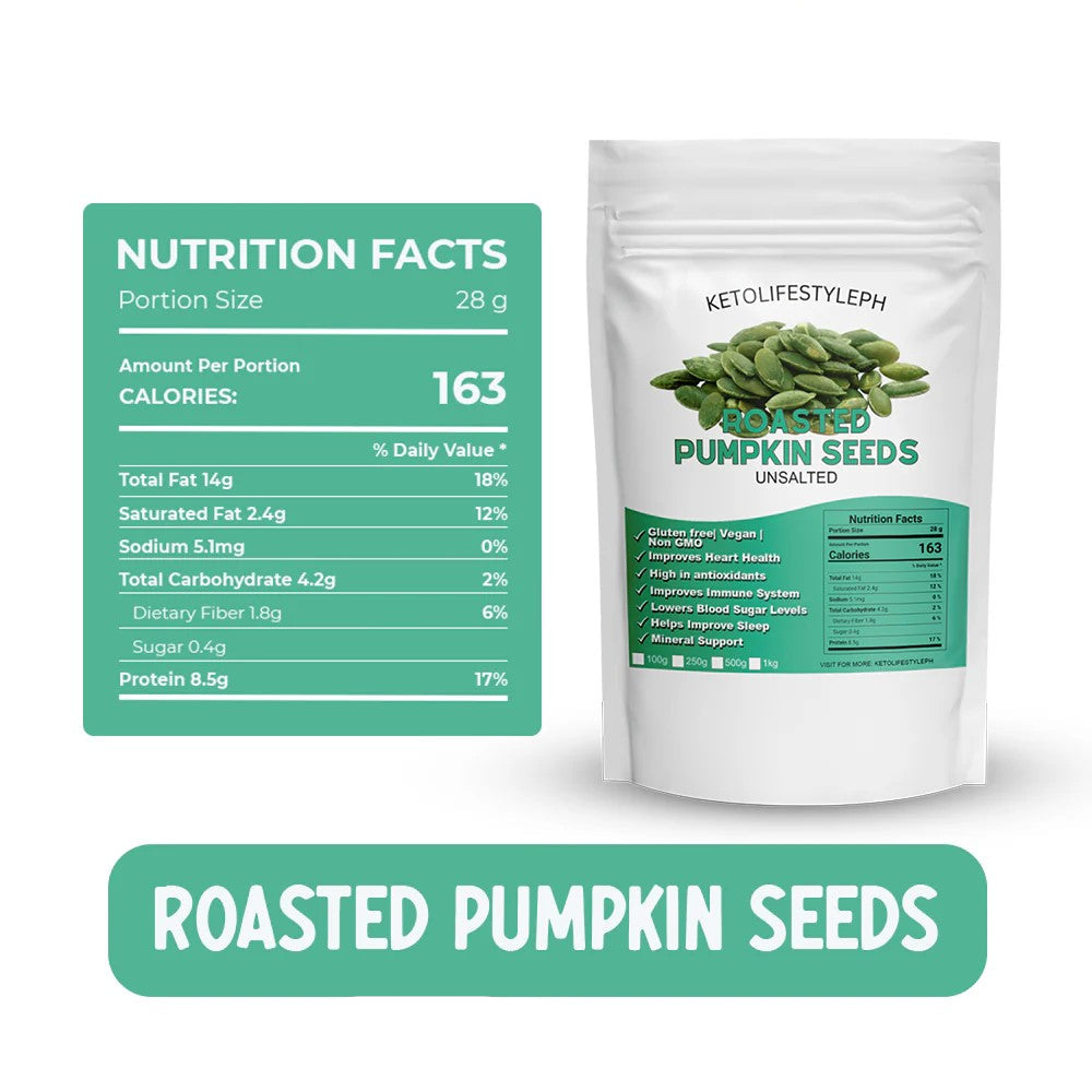 Roasted Pumpkin Seeds (Unsalted)