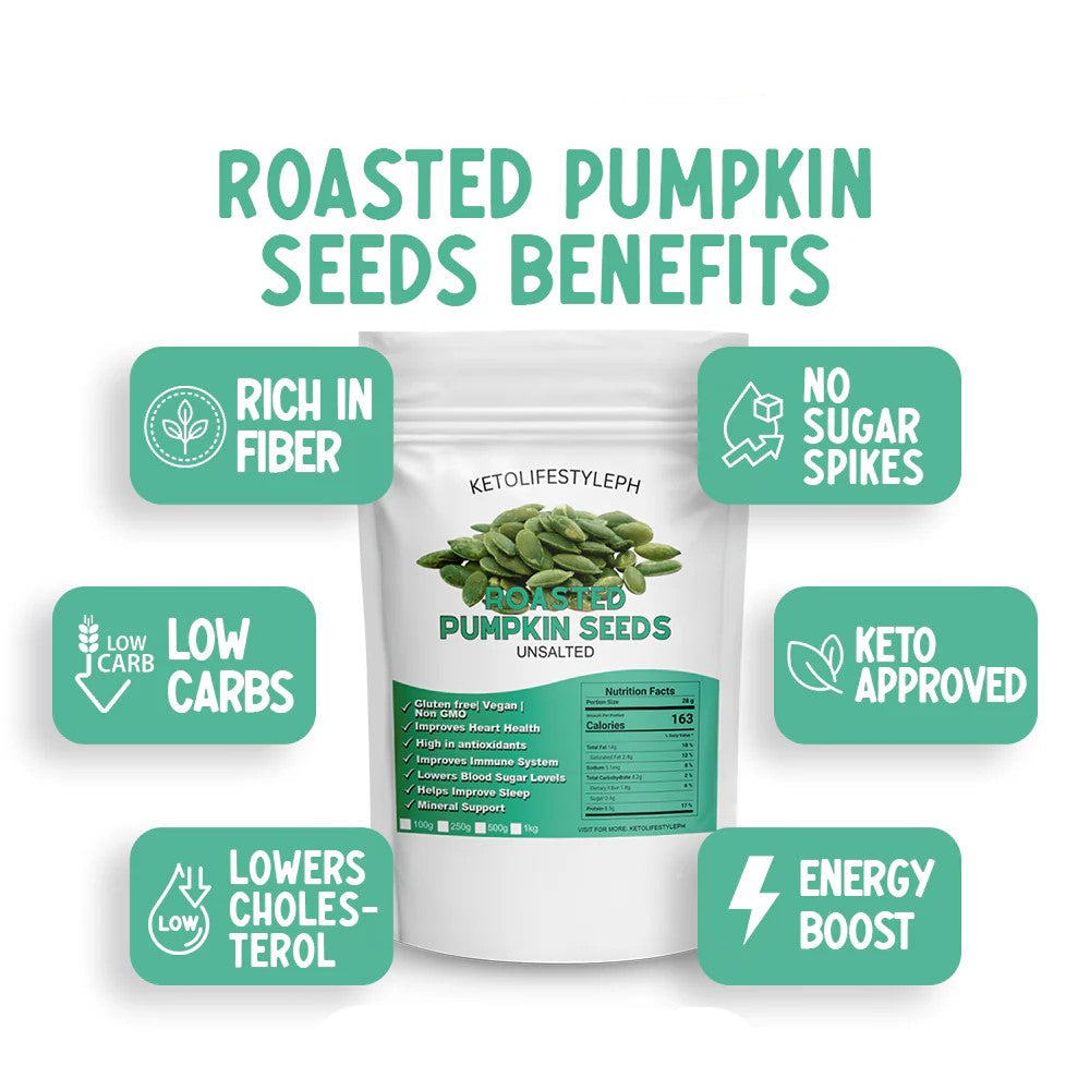 Roasted Pumpkin Seeds (Unsalted)