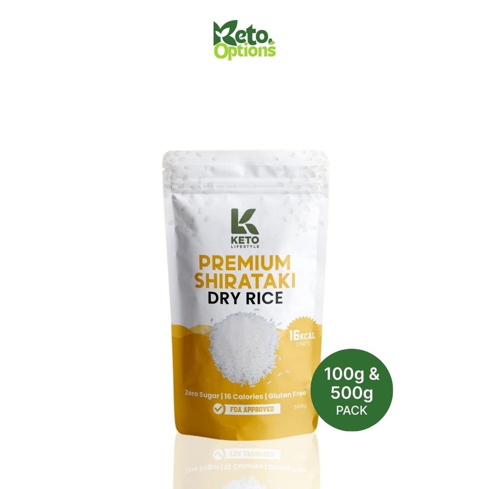 Dry Rise Premium Shirataki Dry Rice (100G & 500G) – Keto Options