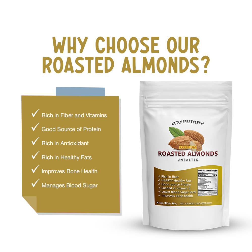 Premium Roasted Almond Nuts (Unsalted)