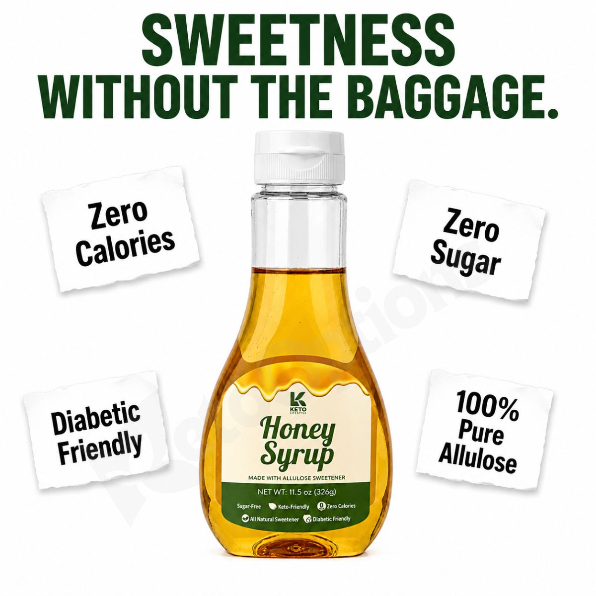 Allulose Syrup - Zero Calorie Sweetener (326g)