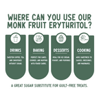 Brown/White MonkFruit Erythritol Blend Sweetener