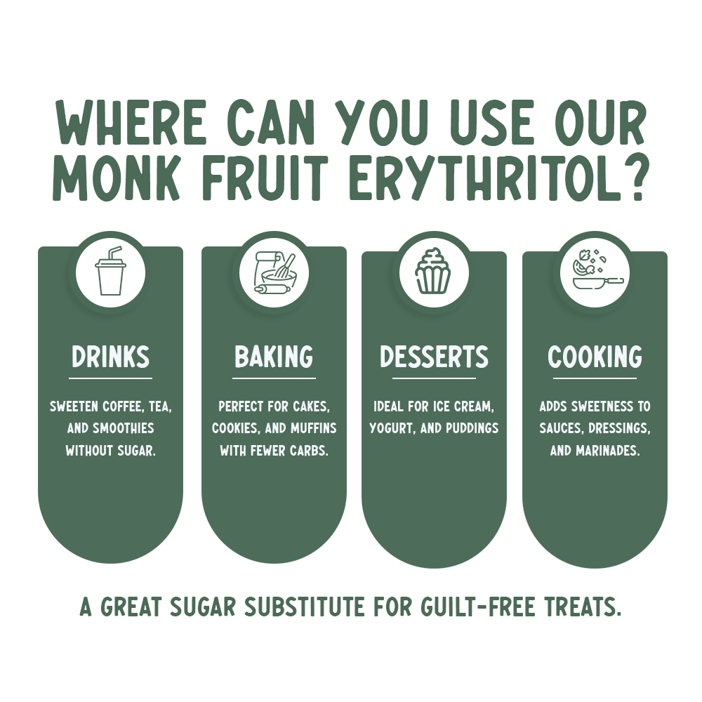 Brown/White MonkFruit Erythritol Blend Sweetener