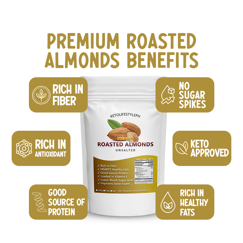 Premium Roasted Almond Nuts (Unsalted)