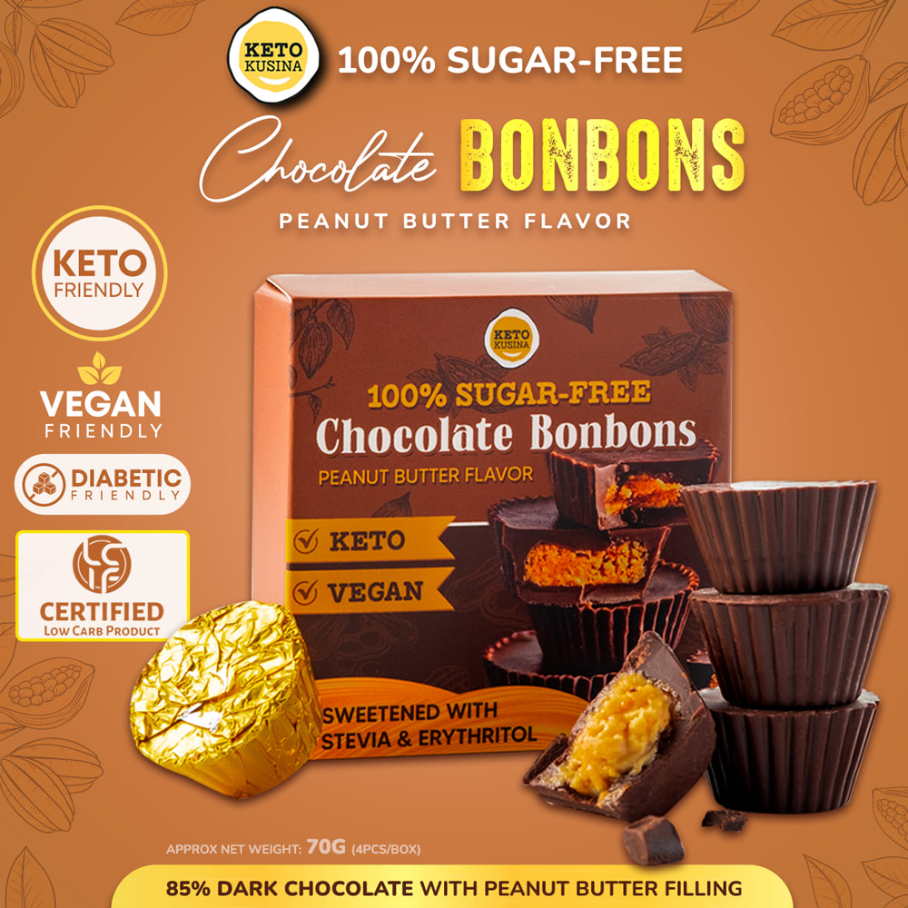 Chocolate Peanut Butter Bonbons (4pcs individually wrapped 70grms)