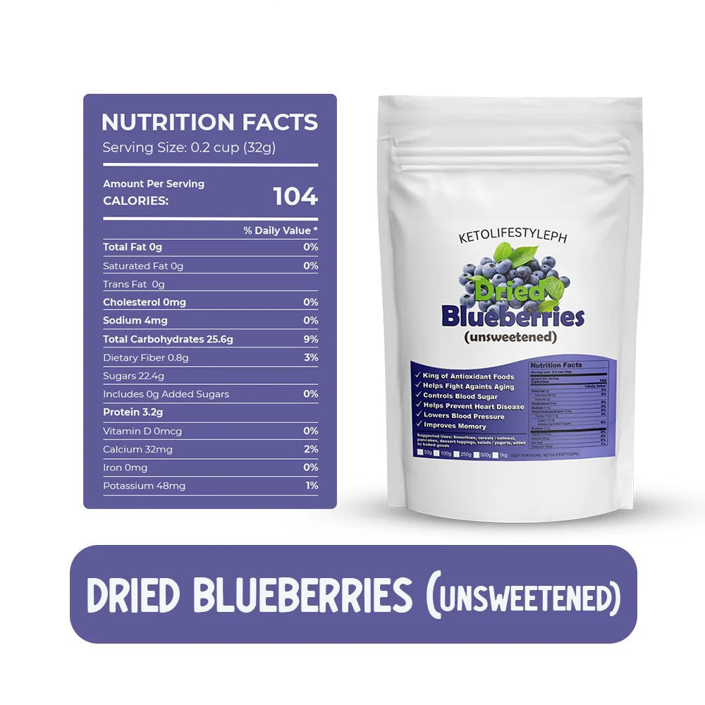 Dried Blueberries (Unsweetened)