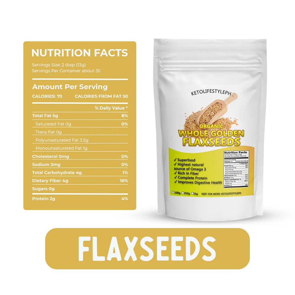 Organic Whole Golden Flaxseeds
