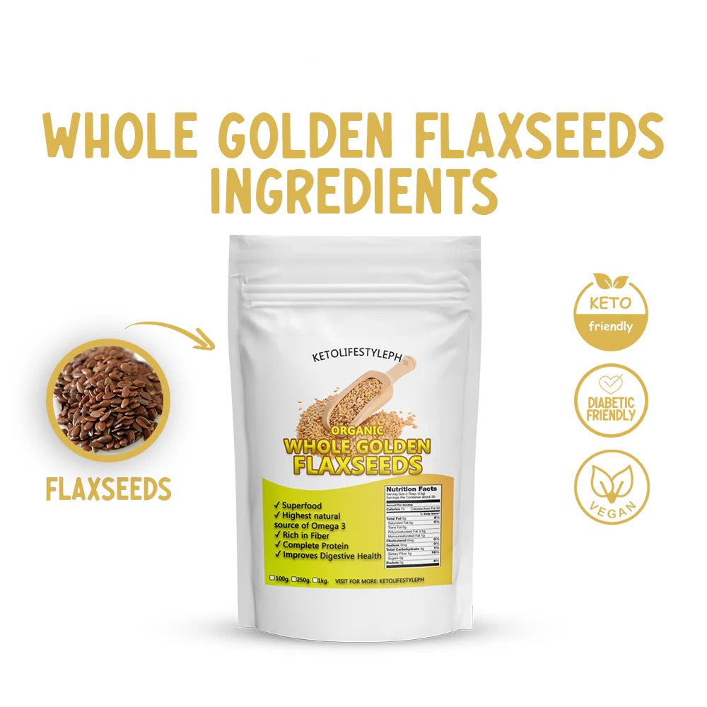 Organic Whole Golden Flaxseeds