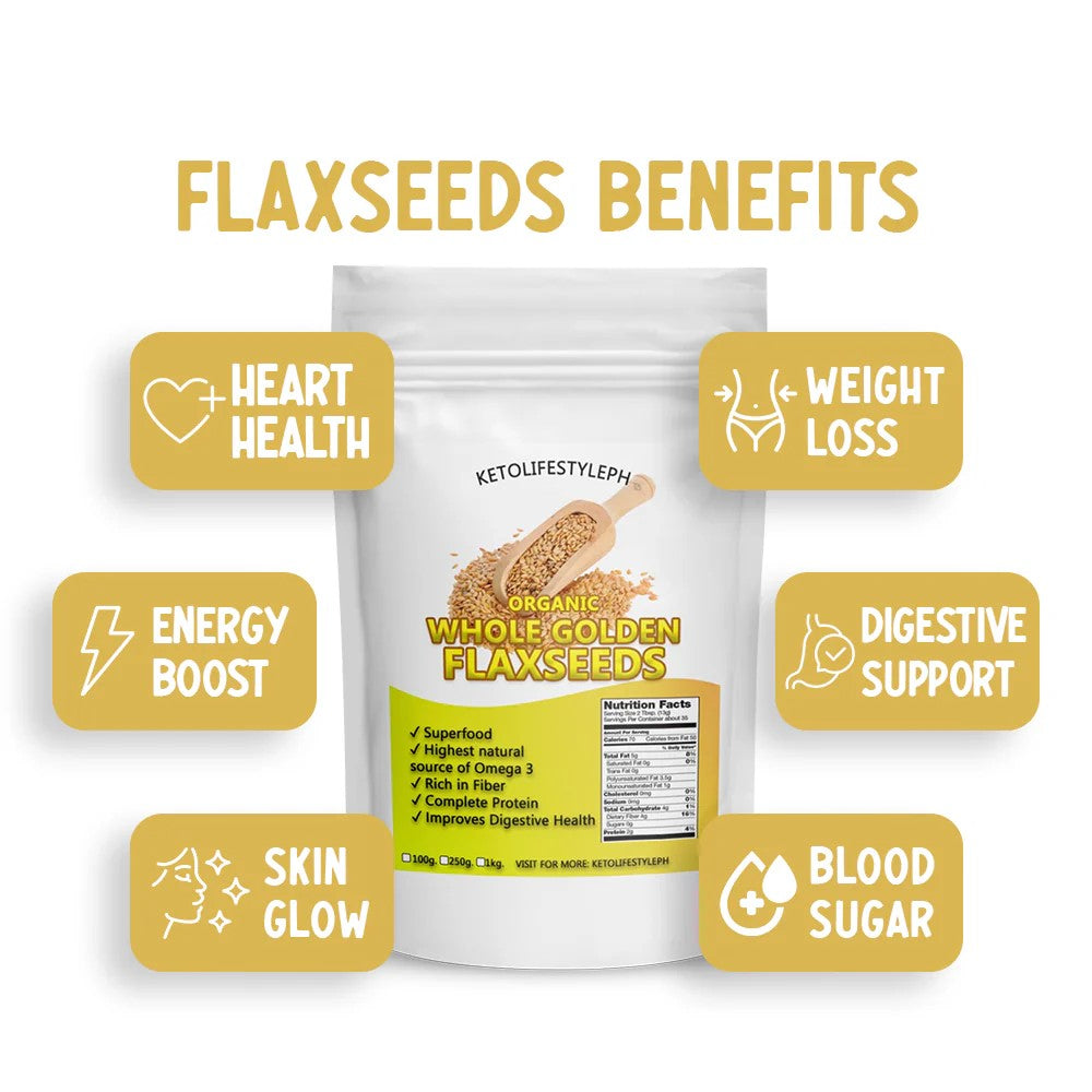 Organic Whole Golden Flaxseeds