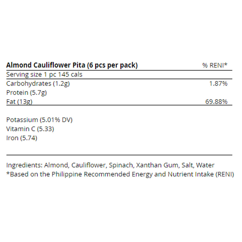 Almond Cauliflower Pita Wrap 6pcs/Pack